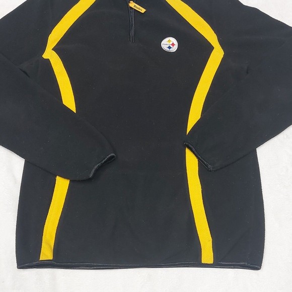 Women's NFL Team Apparel Pittsburgh Steelers 1/4 Zip Fleece Jacket Size Medium - Picture 4 of 12